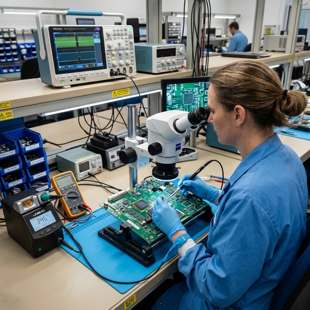 VAQUANT repair workshop with engineers at work